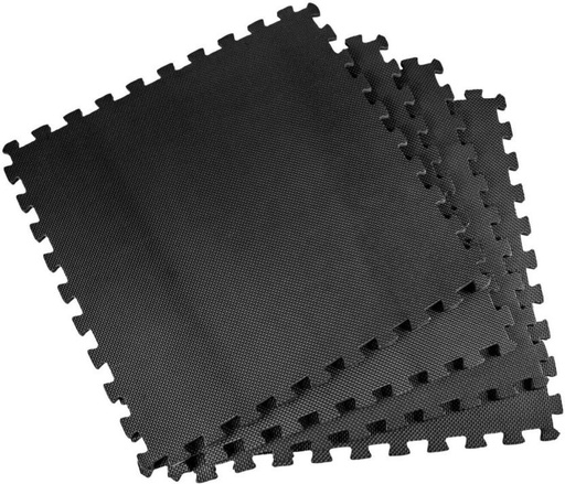 [MATH5HZFAPP2F4NZ] Trojan Interlocking Mats Floor Mat (Black, Medium, Pack of 4)