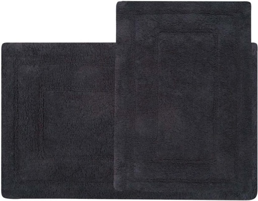 [MATH7Z4HEVGRF6K9] Home Living Palma Bathmat Set Bathroom Mat (Grey, 42 cm x 26cm)