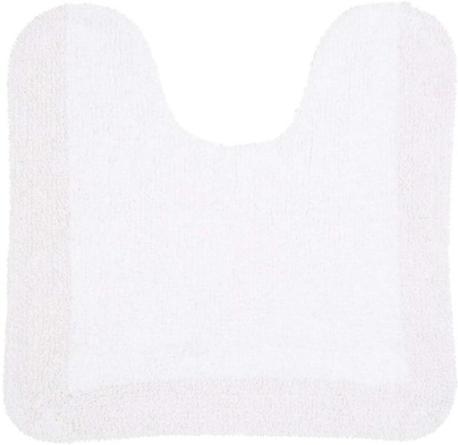 [MATHFXNEBYXKH8EC] Home Living Monaco Reversible Pedestal Mat Toilet Lid Mat (White, 55cm x 55cm)