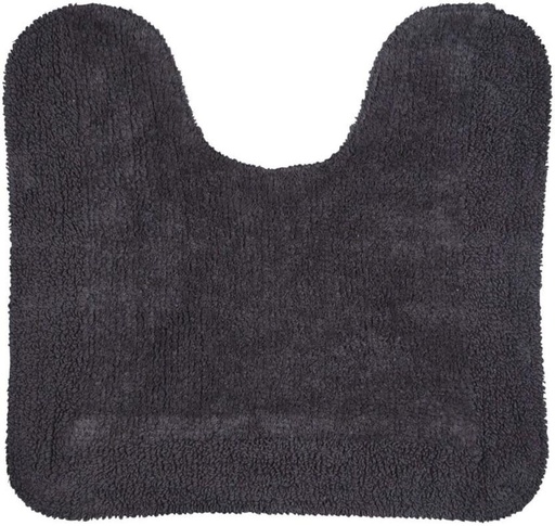 [MATHFXNENYBQGZGZ] Home Living Monaco Reversible Pedestal Mat Toilet Lid Mat (Black, 50cm x 90cm)