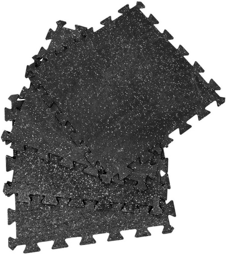 [MATH5Q94M95HGVQT] TROJAN_3 Rubber Interlocking Mats Floor Mat (Black, Medium)