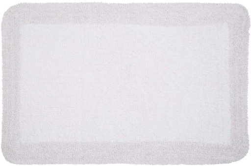 [MATHFXNEMUZ3MQTF] Home Living Monaco Reversible Bath Mat Bathroom Mat (White, 55cm x 85cm)