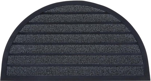 [MATHFXNEQXGMHWMV] Dirtrapper Outdoor Half-Moon Door Mat Door Mat (Black, 45cm x 75cm)