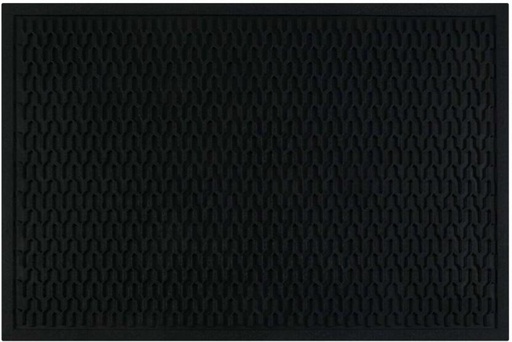 [MATH7Z4HPZ4ZCBHP] Primaries Gatekeeper Rubber Mat Door Mat (Black, 60 cm x 90cm)