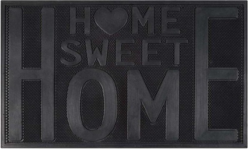 [MATHBJY2PJGZDVXX] Primaries Moulded Doormat Door Mat (Black, 75 cm x 43cm)