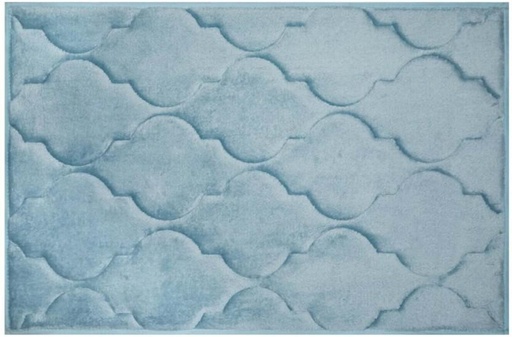 [MATHB9YM5VU5NDMZ] Home Living Lattia Memory Foam Bathroom Mat (Blue, 40 cm x 60cm)