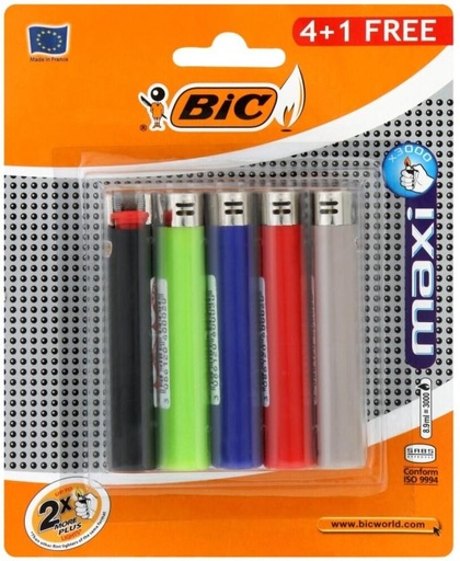 [PLRH2FYHECZMSZB4] Bic Maxi Lighters Pocket Lighter (Multi)