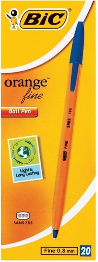 [PENH7SKTWSHYGGB7] BIC Orange Fine Ball Pen (Pack of 20, Blue)