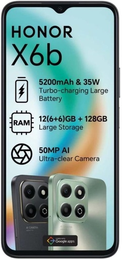 [MOBH7TZF29FRPC89] Honor X6bBlack (Black, 64 GB) (6 GB RAM)