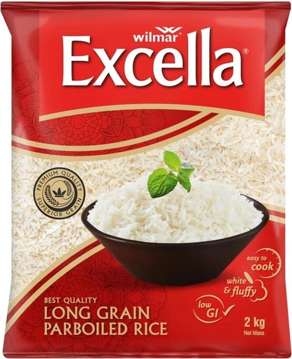 [RICHF5FF39YMHDNR] Excella Long Grain Rice (Parboiled) (Pack Of 10, 2 kg)