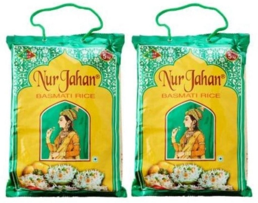 [RICHC8ZMKYDZZHYF] nur jahan premium grade Basmati Rice (Steam) (Pack Of 2, 10 kg)