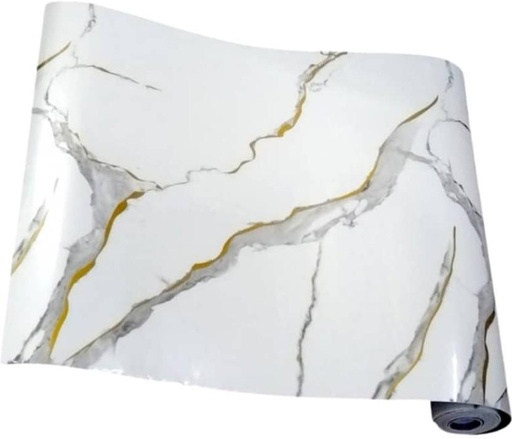 [WLPHF7PA3VQAV3MS] Generic LX-047 120cm x 3m Self Adhesive Wallpaper Decorative White, Grey Wallpaper (120 cm x 300 cm)