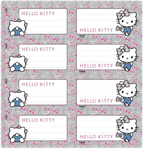 [STIH9MDDFSMNZVH9] Hello Kitty Book Self Adhesive Paper Label (Pink, Blue)